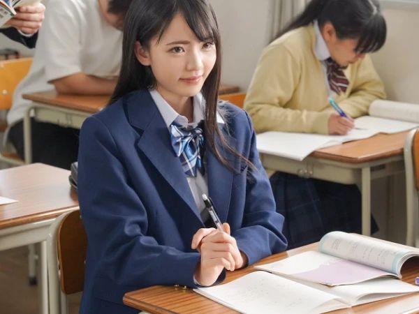 【禁断の学園ラブ】『先生、好き…』学園のマドンナが制服姿で大胆に！教室で先生のチンポに夢中になる発情JKの危険な恋♡