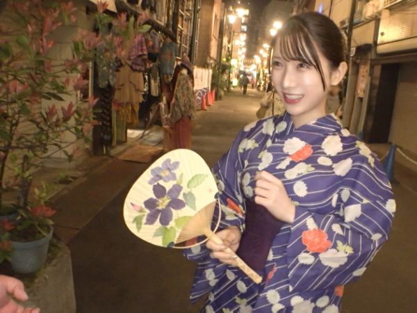 【浴衣美女の浮気現場】『彼氏ごめんね…』夏祭りの夜、浴衣姿の美乳美女がナンパされ、ホテルで彼氏以外のチ●ポに悶える！